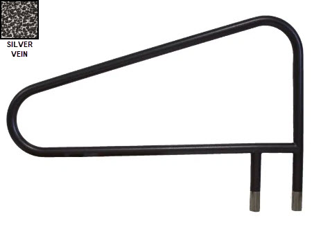 Global Pool Products - Classic 3 Bend Welded Brace Silver Vein Handrail .065